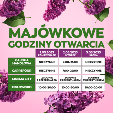 Funkcjonowanie Centrum w Majówkę