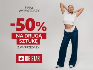 -50% NA DRUGĄ SZTUKĘ Z WYPRZEDAŻY!