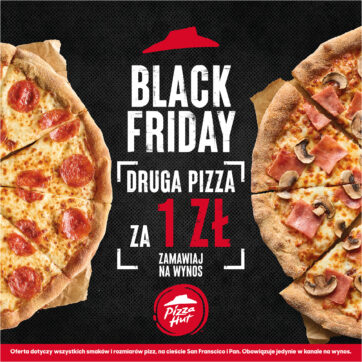 Black Friday 29.11 – Druga pizza za 1 zł