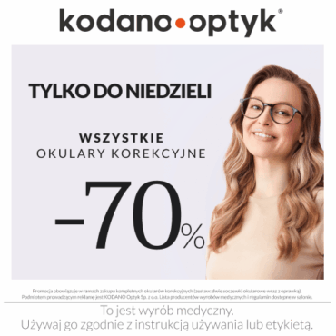 Wszystkie okulary korekcyjne 70% taniej w KODANO Optyk!