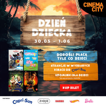 Konkurs dla młodych kinomanów, wyjątkowe atrakcje i niesamowite niespodzianki. Filmowy Dzień Dziecka w Cinema City